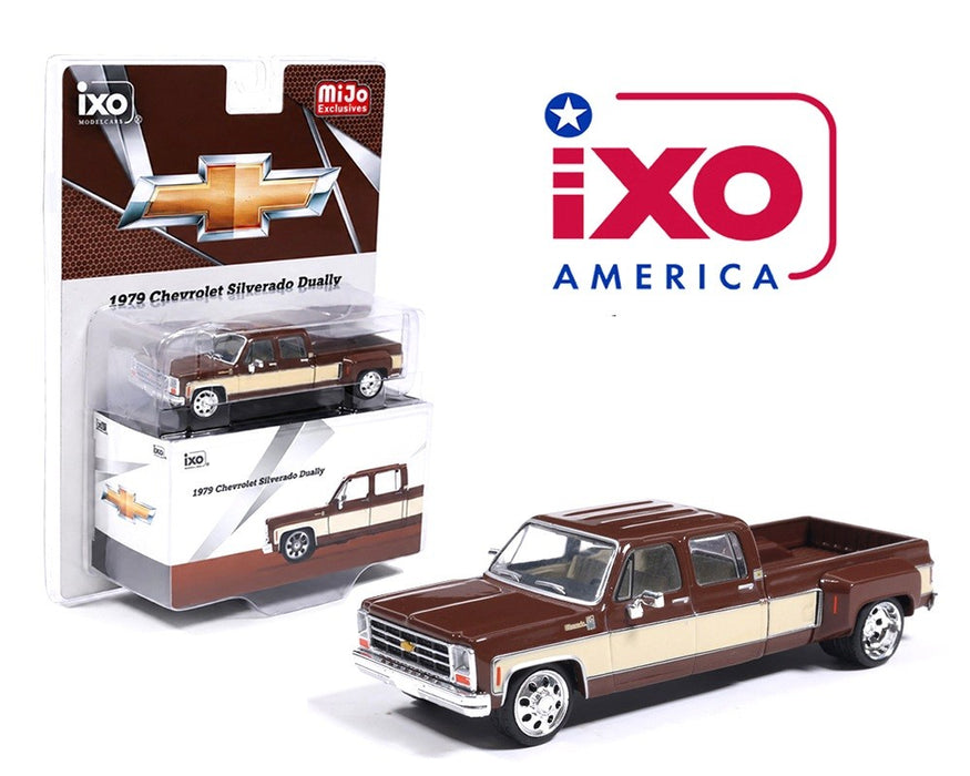 1979 Chevrolet Scottsdale C20 Crew Cab - Dually Lowered - Brown & Tan - Mijo Exclusif - IXO Models - 1:64 - IAPR1014