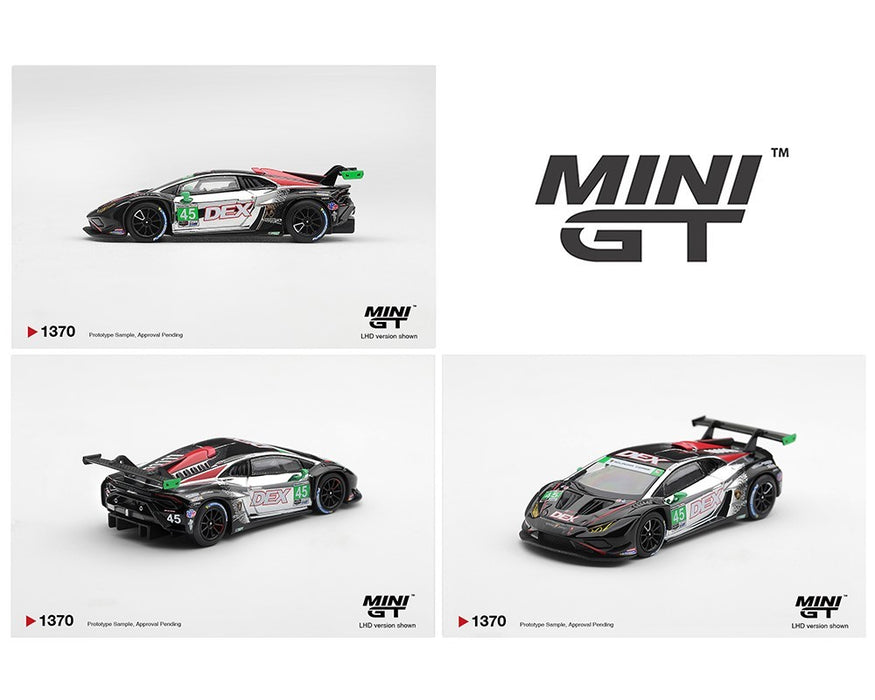 Lamborghini Huracan GT3 EVO2 No.45 DEX Racing 2025 IMSA Chevrolet Grand Prix Class Winner - Mini GT - 1:64 - MGT01370
