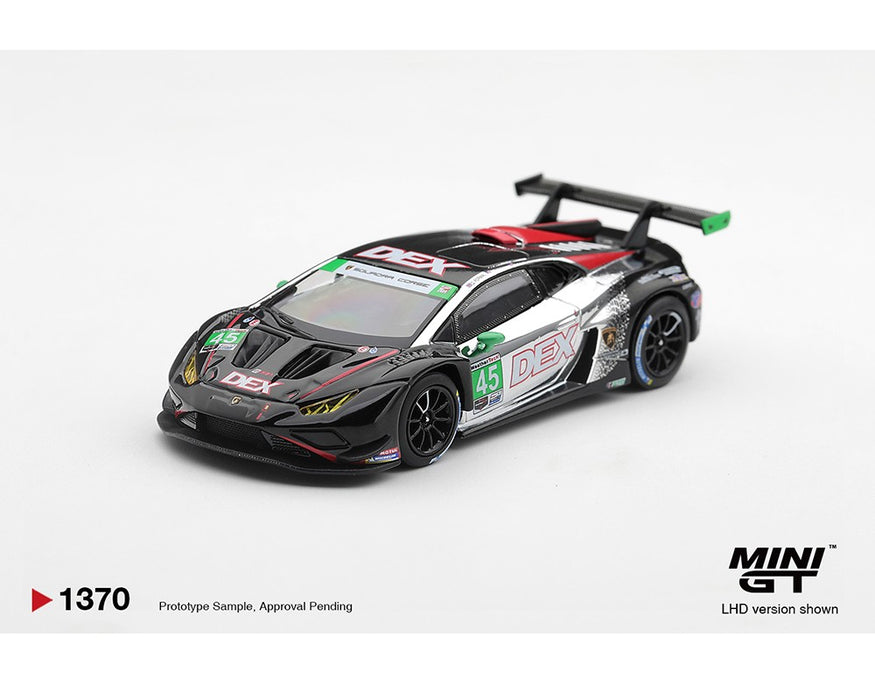 Lamborghini Huracan GT3 EVO2 No.45 DEX Racing 2025 IMSA Chevrolet Grand Prix Class Winner - Mini GT - 1:64 - MGT01370