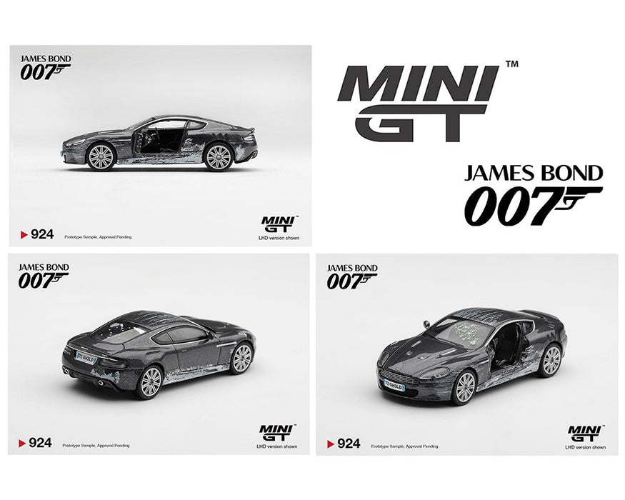 Aston Martin DBS Quantum of Solace Battle Damaged - English Packaging  - Mini GT - 1:64 - MGT00924-007E Passion Diecast