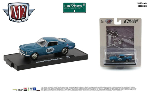 (Web Only) 1965 Ford Mustang Fastback  no525 "Crane Cams" Twilight Turquoise Metallic - Auto-Drivers R 69 - M2 1:64 - 11228-69 D