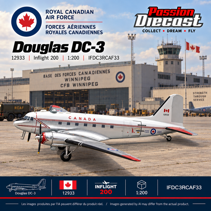 Canada Air Force Douglas DC-3  / 12933 / Inflight 200 / 1:200 / IFDC3RCAF33