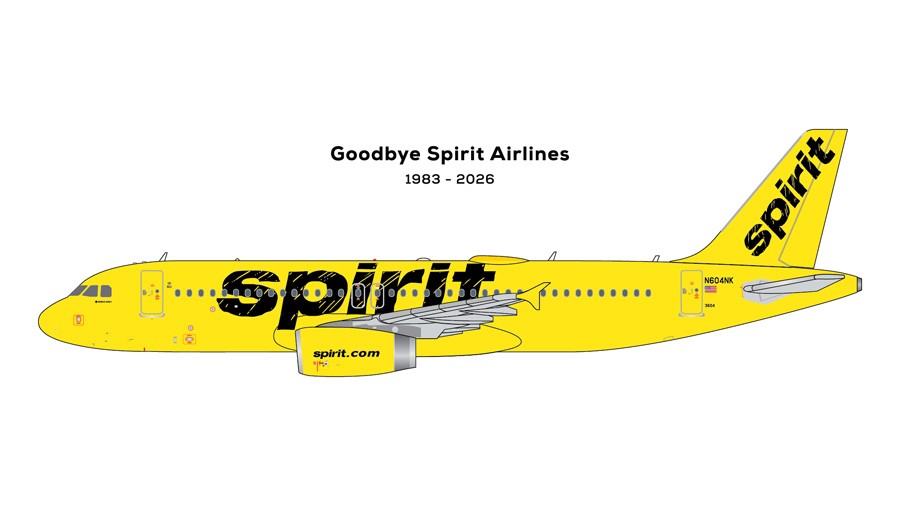 Spirit Airlines Airbus A320 "Final Revenue Flight" / N604KK / Gemini Jets 1:400 / GJNKS2442