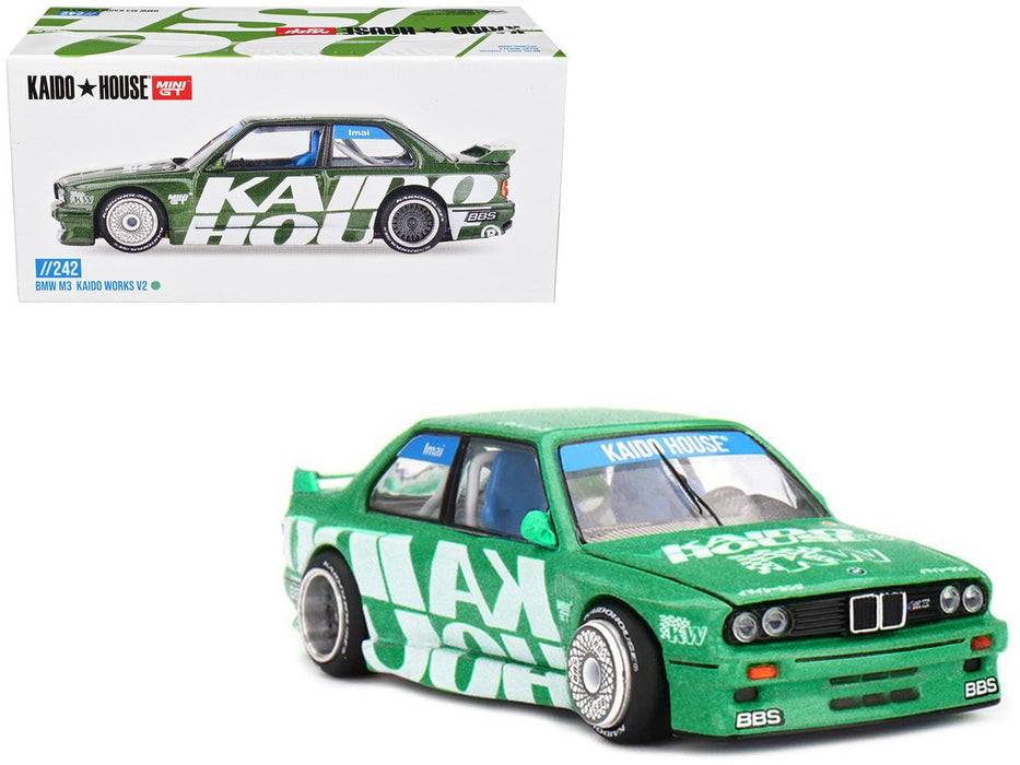 BMW M3 Kaido Works V2 - Green - Mini GT & Kaido★House 1/64 - KHMG242 Passion Diecast