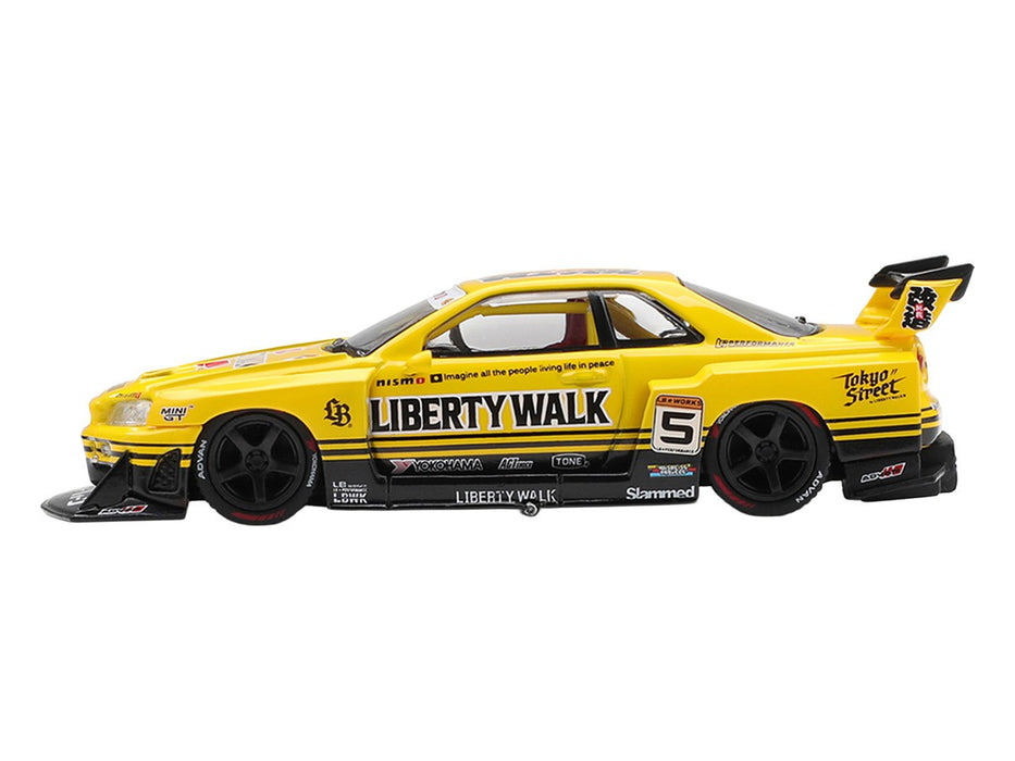 Nissan LB-ER34 Super Silhouette SKYLINE Sport Yellow - Mini GT - 1:64 - MGT01182 Passion Diecast