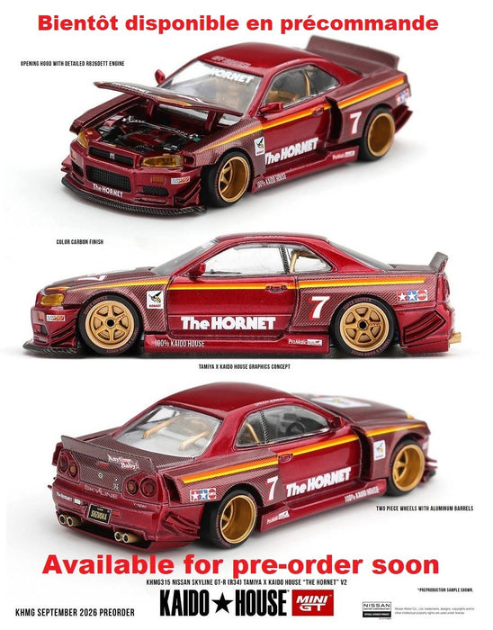 Kaido House x Mini GT Nissan GT-R (R34) TAMIYA x KAIDO HOUSE The Hornet V2 - Mini GT & Kaido★House 1/64 - KHMG315