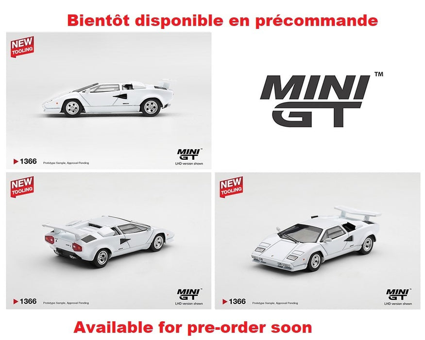 Lamborghini Countach LP500S White - Mini GT - 1:64 - MGT01366 Passion Diecast