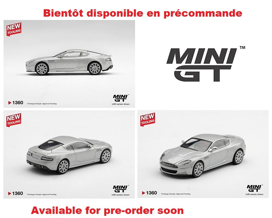 Aston Martin DBS 2008 - Lightning Silver - Mini GT - 1:64 - MGT01360 Passion Diecast