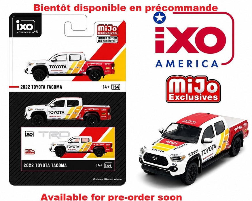 2022 Toyota Tacoma Racing TRD - White - IXO Models - 1:64 - IAPR1041 Passion Diecast