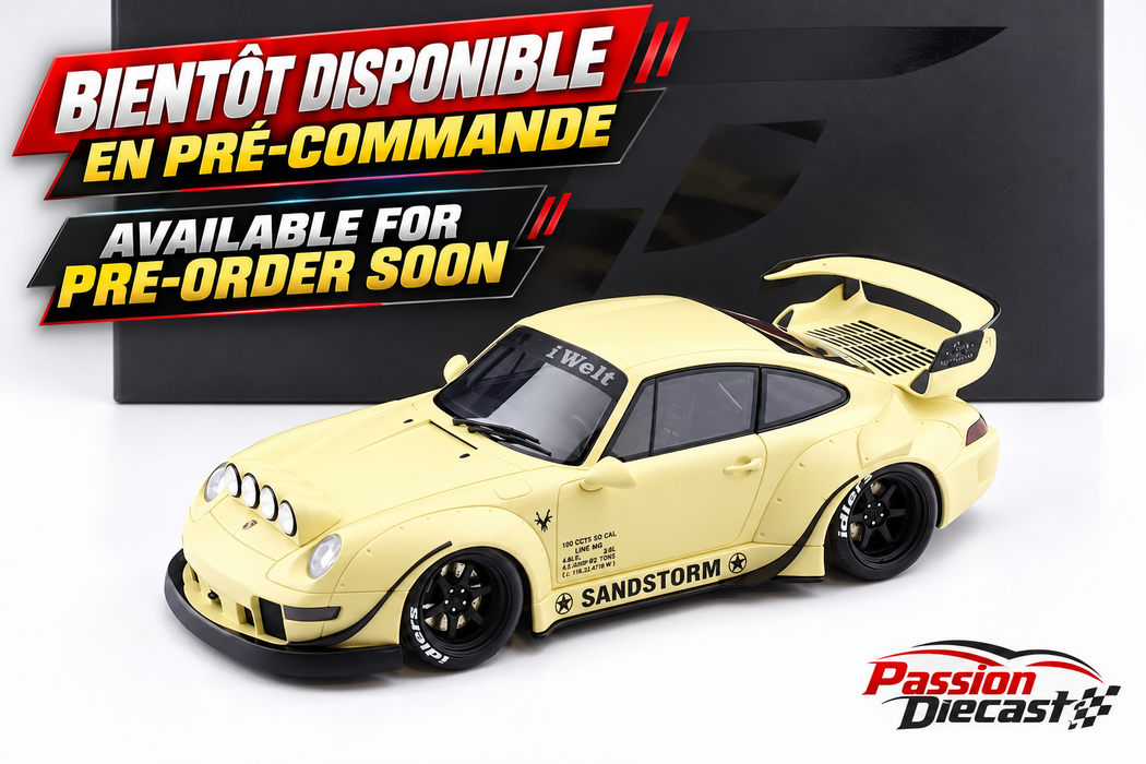 Porsche 911 993 RWB RAUH-Welt Tempête de Sable SABDS 2023 - 1/18 - GT SPIRIT - GT566 Passion Diecast