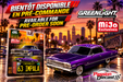 Lowriders 1963 Chevrolet Impala SS Mini Metal License Plate - Candy Purple - 1/64 Greenlight - 51757 C