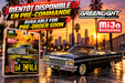 Lowriders 1964 Chevrolet Impala SS Convertible w/ Mini Metal License Plate - Black - 1/64 Greenlight - 51757 B