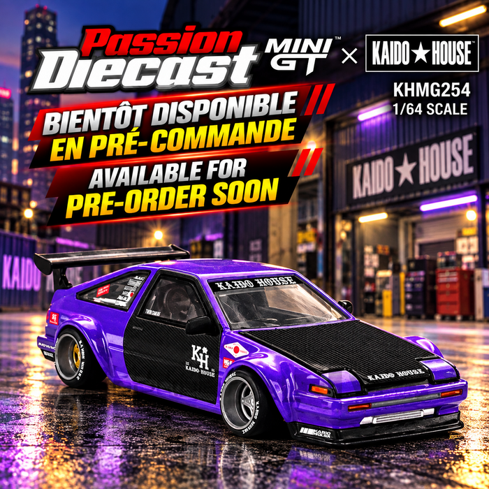 Toyota AE86 Sprinter Trueno TOUGE V1 - Blue - Mini GT & Kaido★House 1/64 - KHMG254 Passion Diecast