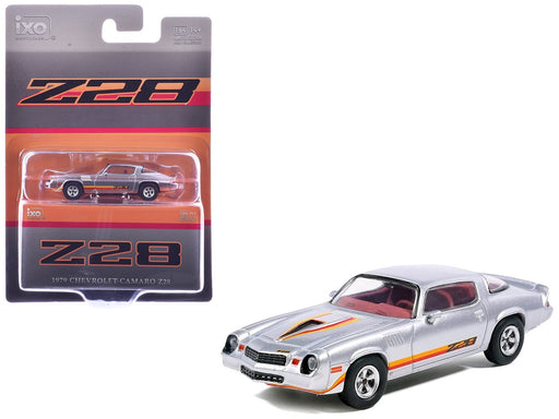1979 Chevrolet Camaro Z28 - Silver with Orange Stripes - IXO Models - 1:64 -  IA64024