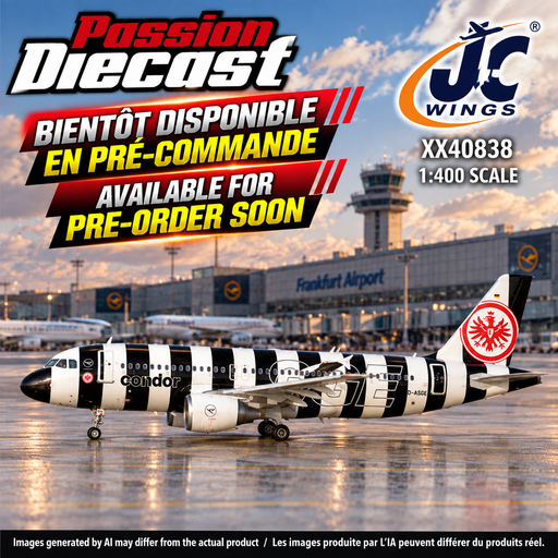 Condor Airbus A320 "Eintracht Frankfurt" / D-ASGE /  JC Wings / 1:400 / XX40838