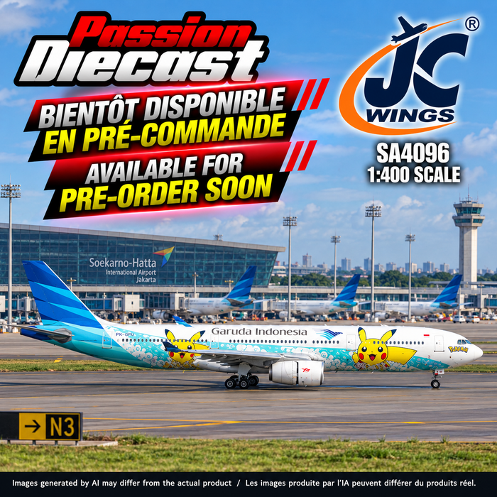 Garuda Indonesia Airbus A330-300 "Pikachu" / PK-GPY /  JC Wings / 1:400 / SA4096
