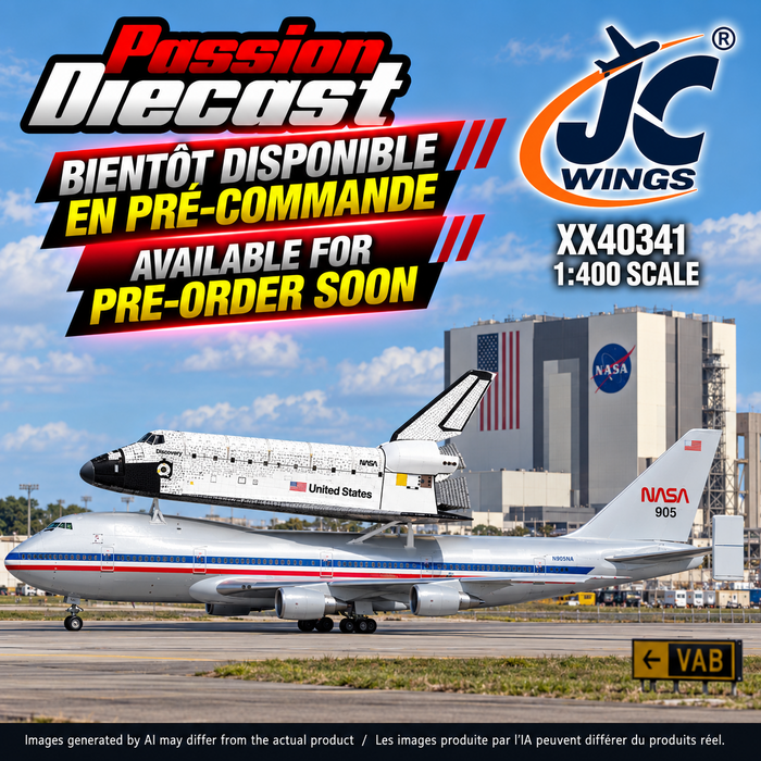 NASA Boeing 747-100 "Polished with Space Shuttle" / N905NA /  JC Wings / 1:400 / XX40341