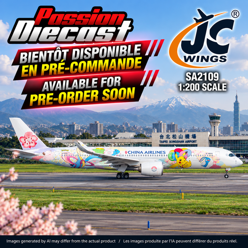 China Airlines Airbus A350-900XWB "Pikachu" / B-18916 / JC Wings / 1:200 / SA2109