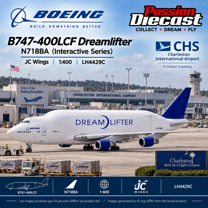 Boeing Company B747-400LCF Dreamlifter N718BA (Interactive Series) JC Wings / 1:400 / LH4429C