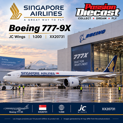(Free Shipping)  Singapore Airlines  Boeing 777-9X  / JC Wings / 1:200 / XX20731