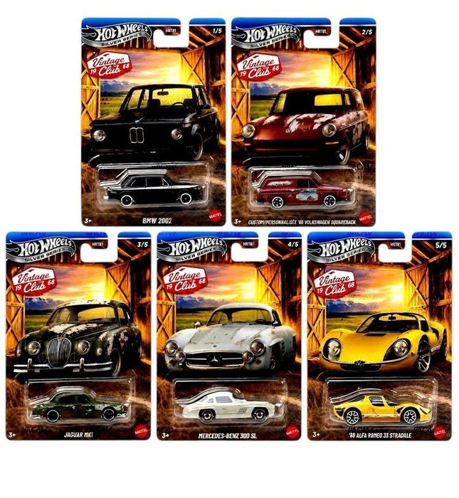 Hot Wheels 1:64 2026 Vintage Racing Club Grand Prix Assortment Case L SET OF 5 CARS - HRT81-956L Passion Diecast