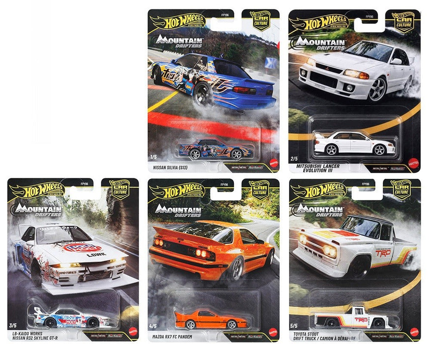 Car Culture 2027 - Mountain Drifters - Release A Set Of 5 Cars - Hot Wheels 1:64 - FPY86-962A Passion DIecast
