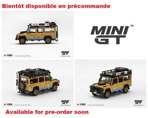 Land Rover Defender 110 1998 Camel Trophy Tierra del Fuego CT.24 Italy - Mini GT - 1:64 - MGT01380 Passion Diecast
