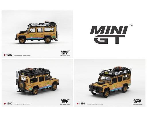 Land Rover Defender 110 1998 Camel Trophy Tierra del Fuego CT.24 Italy - Mini GT - 1:64 - MGT01380 Passion Diecast