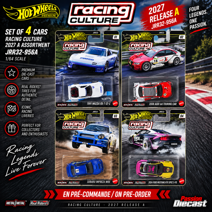 Hot Wheels 1:64 Racing Culture 2027 A Assortment SET OF 4 CARS - JRR32-956A Passion Diecast