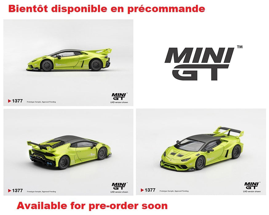 Lamborghini Huracán LB★WORKS Lime Metallic - Mini GT - 1:64 - MGT01377 Passion Diecast