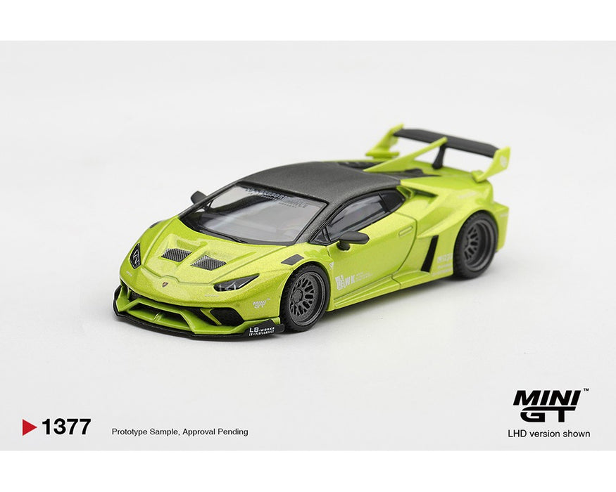 Lamborghini Huracán LB★WORKS Lime Metallic - Mini GT - 1:64 - MGT01377 Passion Diecast