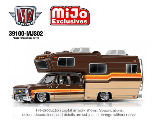 1974 Chevrolet Cheyenne Super 30 Custom Camper - Beige Brown - M2 Machine - 1:64 - 39100-MJS02 Passion Diecast