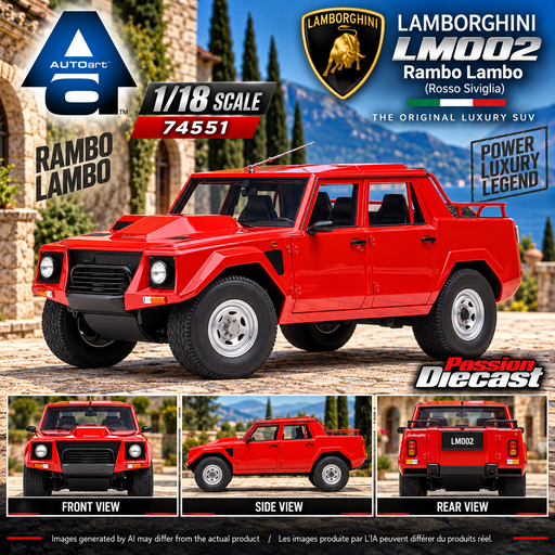 Lamborghini LM002 (Rosso Siviglia) - Autoart 1/18 - 74551 - Passion Diecast 