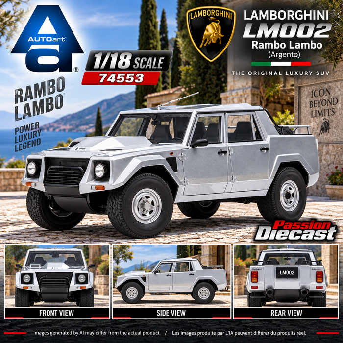 Lamborghini LM002 (Argento) - Autoart 1/18 - 74553 - Passion Diecast 