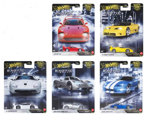 Car Culture 2027 - Exotic Envy Asst B - Release B Set Of 5 Cars - Hot Wheels 1:64 - FPY86-962B