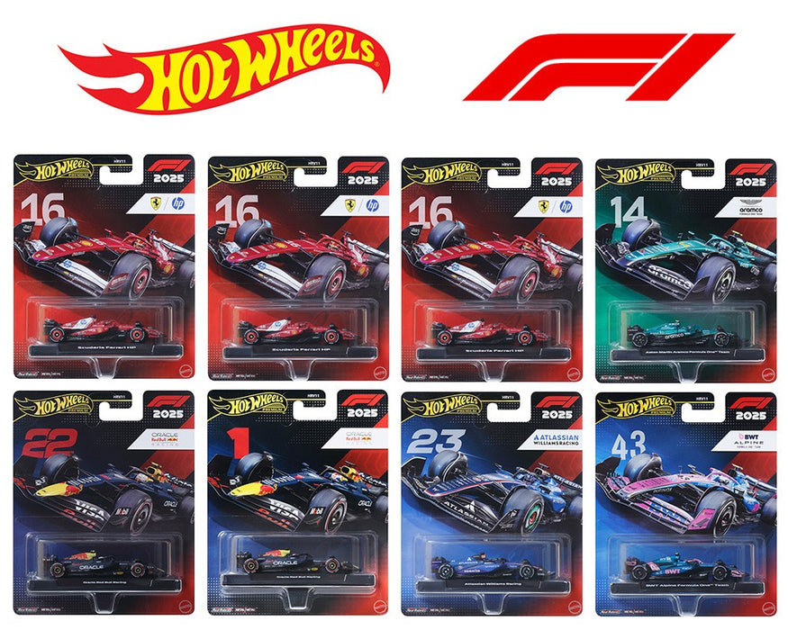 Hot Wheels 1:64 F1 2026 Racing Premium L Assortment SET OF 8 CARS - HRV11-956L