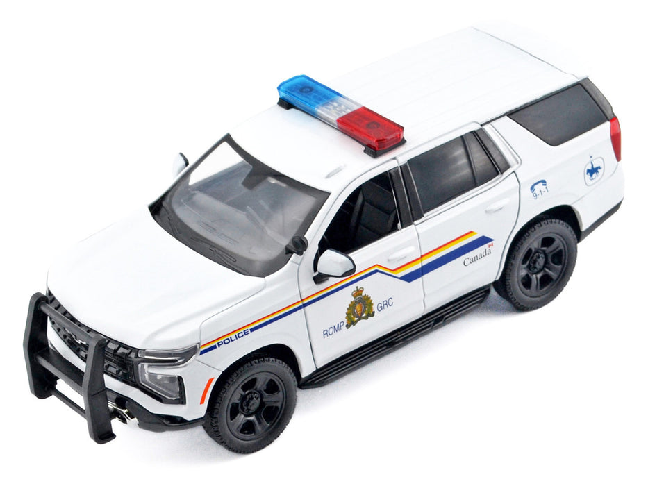 (Preorder) 2025 Chevrolet Tahoe PPV Royal Canadian Mounted Police with Light and Sound - Motormax 1/24 - 79628