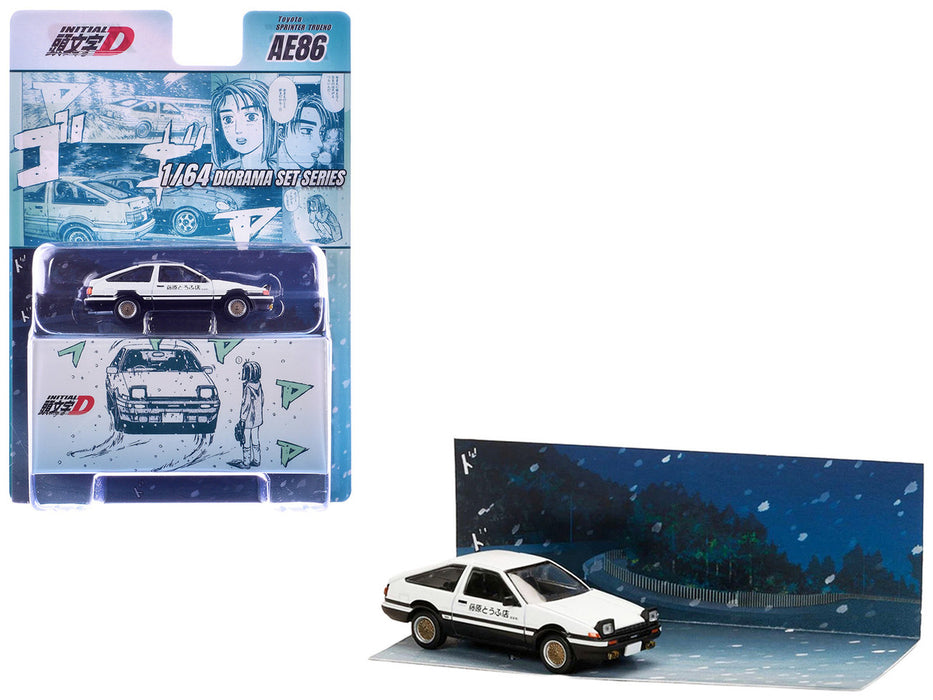 (Preorder) Initial D Toyota Sprinter Trueno (AE86) Takumi Fujiwara & Natsuki Mogi - Hobby Japan - 1:64 - HJDMD001F
