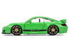 Porsche 911 GT3 (997) verte et noire Fast X Jada 1:32 — profil