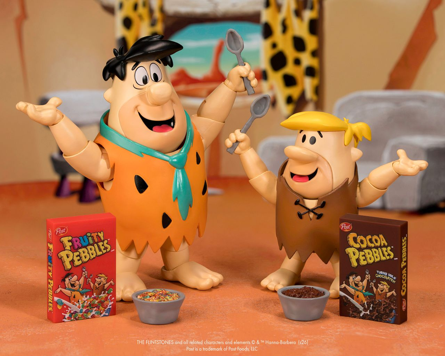 Photo de mise en scène — Fred avec Barney ; Barney et accessoires Cocoa Pebbles non inclus