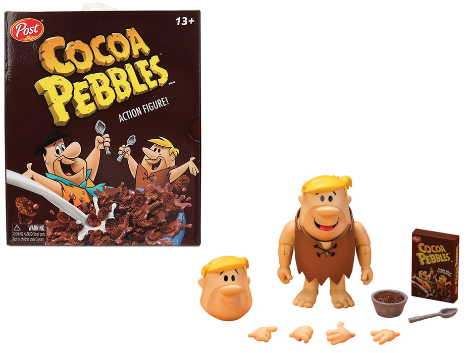 Barney Rubble 4,5 pouces Jada 35980 — figurine, accessoires et boîte Cocoa Pebbles