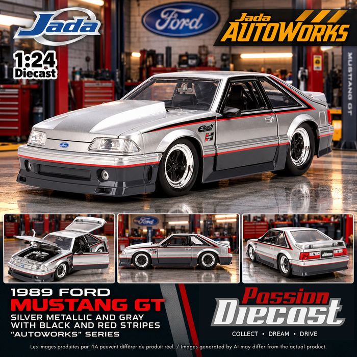 Montage Passion Diecast Ford Mustang GT 1989 Jada 38347