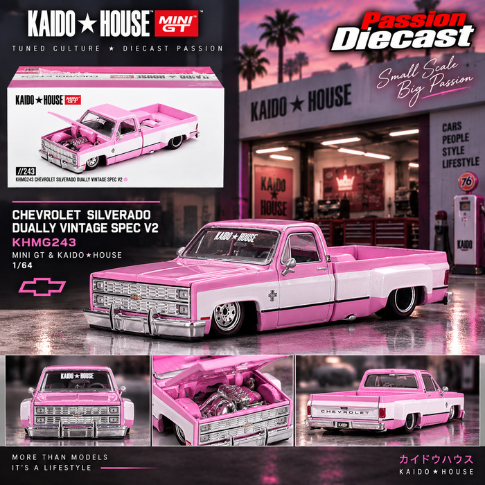 Chevrolet Silverado Dually Vintage Spec V2 - Mini GT & Kaido★House 1/64 - KHMG243