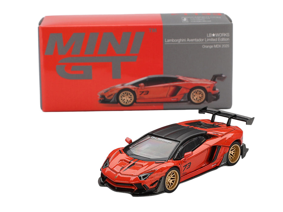 (Preorder) LB★WORKS Lamborghini Aventador - Orange - MDX 2025 - Mini GT - 1:64 - MGT01133