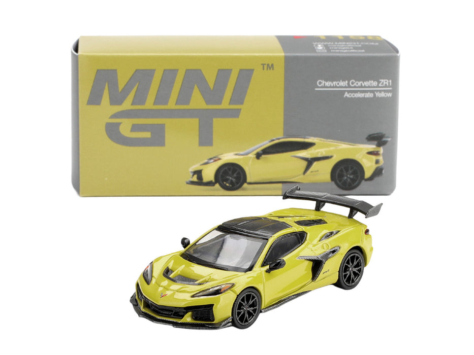 (Preorder) Chevrolet Corvette ZR1 - Accelerate Yellow - Mini GT - 1:64 - MGT01158