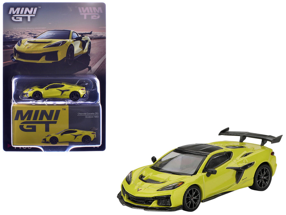 (Preorder) Chevrolet Corvette ZR1 - Accelerate Yellow - Mini GT - 1:64 - MGT01158