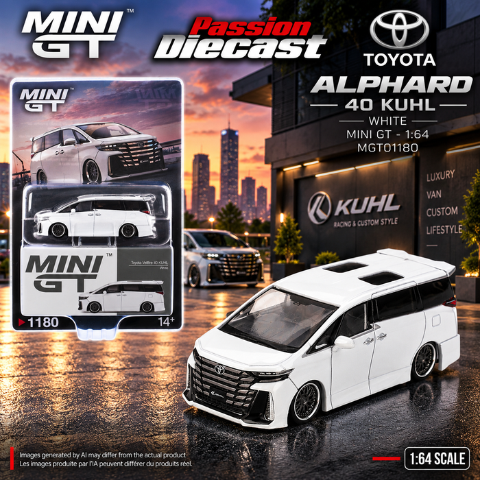 (Preorder) Toyota Alphard 40 KUHL - White - Mini GT - 1:64 - MGT01180