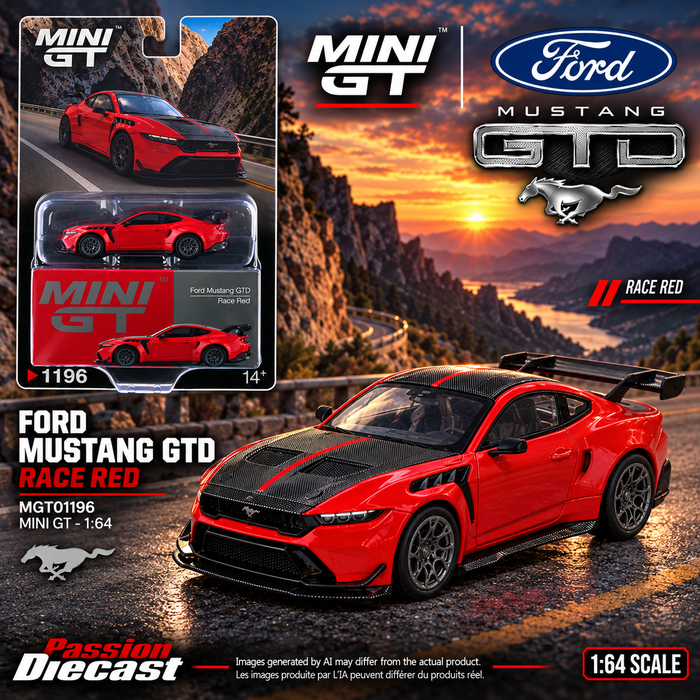 Ford Mustang GTD - Race Red - Mini GT - 1:64 - MGT01196