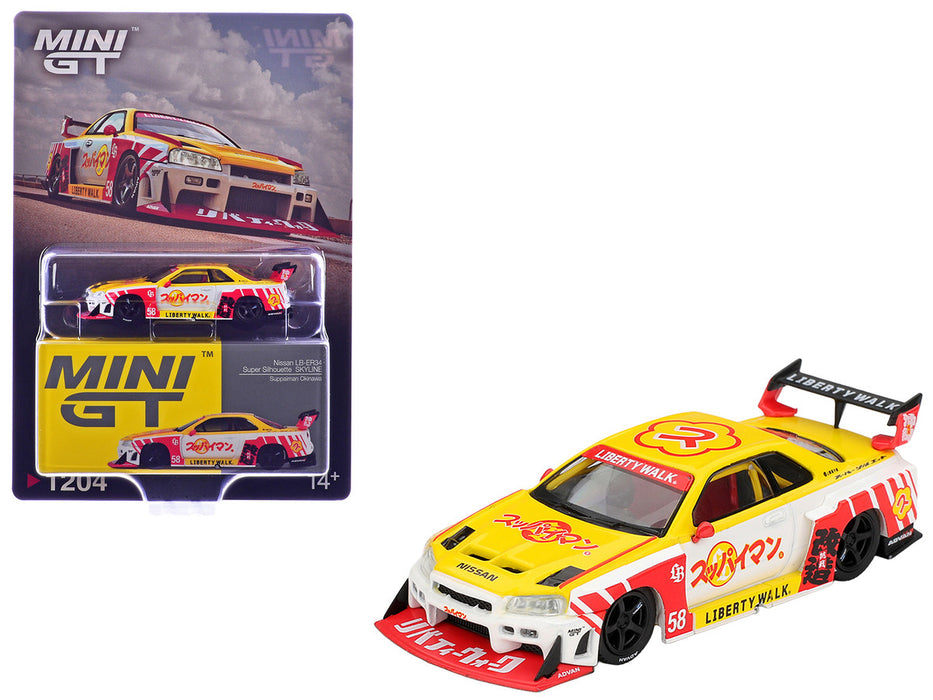 (Preorder) Nissan LB-ER34 Super Silhouette SKYLINE Suppaiman Okinawa - Mini GT - 1:64 - MGT01204