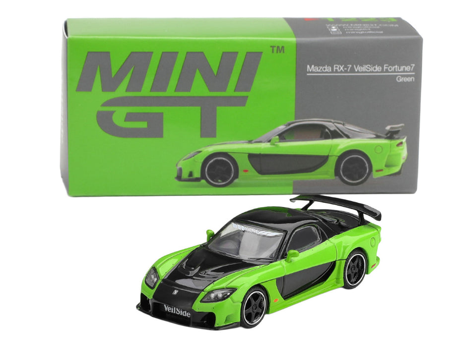 (Preorder) Mazda RX-7 VeilSide Fortune7 - Green - Mini GT - 1:64 - MGT01223